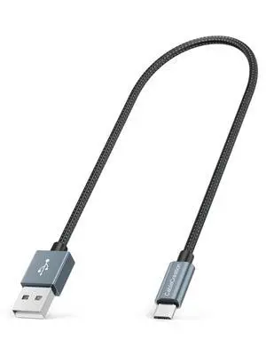 Short Micro USB Cable 1FT Grey, Micro USB to USB Cable Triple Shielded Fast Charger Cable Compatible with PS5/PS4, Raspberry Pi Zero, Chromecast, Phone, 0.3M Short Micro USB Cable 1FT Grey, Micro USB to USB Cable Triple Shielded Fast Charger Cable Compatible with PS5/PS4, Raspberry Pi Zero, Chromecast, Phone, 0.3M