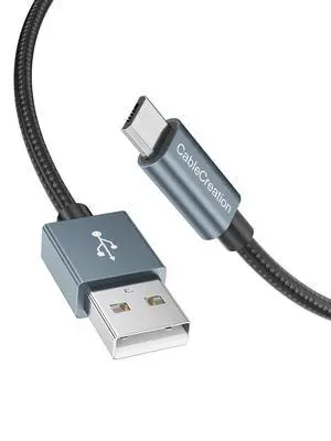 Micro USB Cable 3FT Grey, Micro USB to USB Cable Triple Shielded Fast Charger Cable Compatible with PS5/PS4, Raspberry Pi Zero, Chromecast, Phone, 0.9M Micro USB Cable 3FT Grey, Micro USB to USB Cable Triple Shielded Fast Charger Cable Compatible with PS5/PS4, Raspberry Pi Zero, Chromecast, Phone, 0.9M