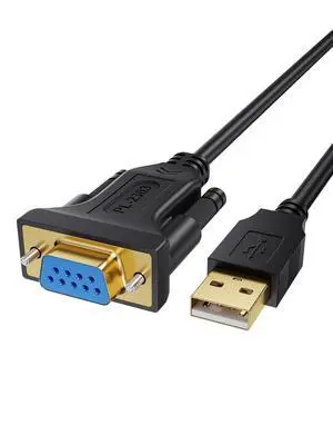 USB to RS232 Serial Adapter with PL2303 Chipset, 3.3 FT USB 2.0 to DB9 Pin Female Converter Cable for Cashier Register, Modem, Scanner, Digital Cameras, CNC etc, Black USB to RS232 Serial Adapter with PL2303 Chipset, 3.3 FT USB 2.0 to DB9 Pin Female Converter Cable for Cashier Register, Modem, Scanner, Digital Cameras, CNC etc, Black