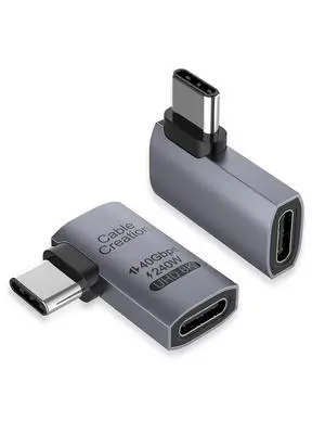 Right Angle USB C Adapter 2 Pack, USB C Male to Female 90 Degree Adapter 40Gbps 240W Compatible with Thunderbolt 4, USB 4, Notebook, PC, Tablet, Phone and More, Right Angle Right Angle USB C Adapter 2 Pack, USB C Male to Female 90 Degree Adapter 40Gbps 240W Compatible with Thunderbolt 4, USB 4, Notebook, PC, Tablet, Phone and More, Right Angle