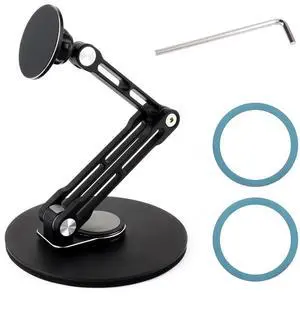 Magnetic N52 Neodymium Magnet Portable Monitor Adjustable Stand, Compatible with 4~18.5inch Monitors, Supports Multi-axis Rotation, comes with Magnetic metal rings, Foldable For Easy Storage Magnetic N52 Neodymium Magnet Portable Monitor Adjustable Stand, Compatible with 4~18.5inch Monitors, Supports Multi-axis Rotation, comes with Magnetic metal rings, Foldable For Easy Storage