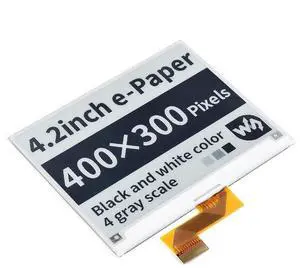 4.2inch E-Ink Raw Display Compatible with Raspberry Pi 4B/3B+/3B/2B/B+/A+/Zero/Zero W/WH/Zero 2W Series Boards 400x300 Resolution with SPI Interface Without PCB 4.2inch E-Ink Raw Display Compatible with Raspberry Pi 4B/3B+/3B/2B/B+/A+/Zero/Zero W/WH/Zero 2W Series Boards 400x300 Resolution with SPI Interface Without PCB