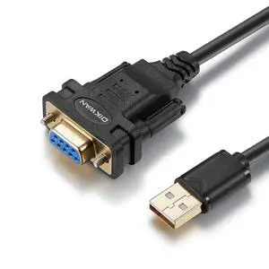 USB to RS232 Serial Adapter with FTDI Chipset - USB 2.0 to Female DB9 Serial Cable for Windows and Mac (6ft) USB to RS232 Serial Adapter with FTDI Chipset - USB 2.0 to Female DB9 Serial Cable for Windows and Mac (6ft)