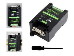 waveshare Isolated RS232 to RS485/422 Serial Adapter Converter with SP3232EEN and SP485EEN Chips, 300~921600bps Stable Transmission Onboard Multiple Protections (DB9 Male Port) waveshare Isolated RS232 to RS485/422 Serial Adapter Converter with SP3232EEN and SP485EEN Chips, 300~921600bps Stable Transmission Onboard Multiple Protections (DB9 Male Port)