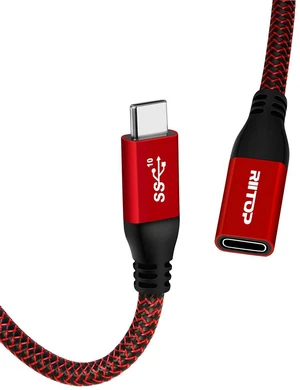USB C Extension Cable Short 2ft, USB-C Male to Female Braided Cable for Nintendo Switch, MacBook Pro USB C Extension Cable Short 2ft, USB-C Male to Female Braided Cable for Nintendo Switch, MacBook Pro