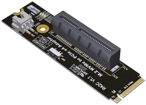 ADT-R4 PCIe 4.0 M.2 Key-M to PCI-E X4 X16 Riser Adapter Card with SATA Power Cable Compatible with M.2 NVMe SSD 2260 2280 (R42C, to X4) ADT-R4 PCIe 4.0 M.2 Key-M to PCI-E X4 X16 Riser Adapter Card with SATA Power Cable Compatible with M.2 NVMe SSD 2260 2280 (R42C, to X4)