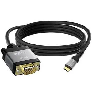 USB C to VGA Cable 10 FT, USB Type-C to VGA Adapter Cord, (Thunderbolt 3/4) Compatible with iPhone 17/16/15 Series, MacBook Pro/Air, iPad Pro, iMac, Galaxy S24, XPS, Surface Book 3 and More, Black USB C to VGA Cable 10 FT, USB Type-C to VGA Adapter Cord, (Thunderbolt 3/4) Compatible with iPhone 17/16/15 Series, MacBook Pro/Air, iPad Pro, iMac, Galaxy S24, XPS, Surface Book 3 and More, Black