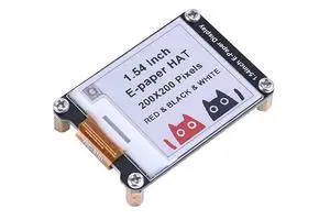 1.54 Inch E-Paper Display Three Color EPaper Screen for Raspberry Pi/Arduino/Jetson Nano/STM32 200x200 Pixels Red Black White SPI Interface E-Ink 1.54 Inch E-Paper Display Three Color EPaper Screen for Raspberry Pi/Arduino/Jetson Nano/STM32 200x200 Pixels Red Black White SPI Interface E-Ink