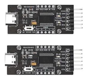 FT232RL USB-C to Serial Converter - USB 2.0 Type-C Adapter with Driver-Free Plug & Play, TTL 3.3V/5V Switch, Compatible with Windows/Linux/Mac OS (CTS/RTS Flow Control)-2pcs FT232RL USB-C to Serial Converter - USB 2.0 Type-C Adapter with Driver-Free Plug & Play, TTL 3.3V/5V Switch, Compatible with Windows/Linux/Mac OS (CTS/RTS Flow Control)-2pcs