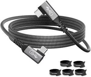 10FT USB C Cable 90 Degree, USB C 3.1 Gen 2 Cable, 4K Monitor Video Output, 10Gbps High Speed Data Transfer, 100W Fast Charging, Compatible with iPhone 17, MacBook, Dell XPS, CarPlay, Portable Monitor 10FT USB C Cable 90 Degree, USB C 3.1 Gen 2 Cable, 4K Monitor Video Output, 10Gbps High Speed Data Transfer, 100W Fast Charging, Compatible with iPhone 17, MacBook, Dell XPS, CarPlay, Portable Monitor