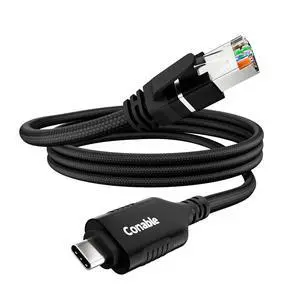 USB C to Ethernet Cable 30 FT, USB Type C to RJ45 Nylon Braided Cord, Gigabit Directly Connected, USB-C to Network Internet Adapter, Compatible with MacBook Pro, iPad Pro, Smartphone, Laptop, PC USB C to Ethernet Cable 30 FT, USB Type C to RJ45 Nylon Braided Cord, Gigabit Directly Connected, USB-C to Network Internet Adapter, Compatible with MacBook Pro, iPad Pro, Smartphone, Laptop, PC