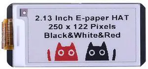 2.13 Inch E-Ink Display HAT for Raspberry Pi/Jetson Nano/Arduino/STM32 Three Color Red White Black E-Paper Screen SPI Interface 250x122 Resolution 2.13 Inch E-Ink Display HAT for Raspberry Pi/Jetson Nano/Arduino/STM32 Three Color Red White Black E-Paper Screen SPI Interface 250x122 Resolution