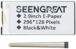 2.9inch E-Ink Display Module HAT, 296x128 Resolution, SPI Interface, Fits Raspberry Pi/Arduino/STM32, Low Power Consumption, Open-Source Demo Codes Included,Supports Partial Refresh 2.9inch E-Ink Display Module HAT, 296x128 Resolution, SPI Interface, Fits Raspberry Pi/Arduino/STM32, Low Power Consumption, Open-Source Demo Codes Included,Supports Partial Refresh