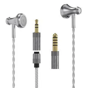 Wired Earbuds in-Ear Headphones: Swappable 3.5 4.4mm Plug HiFi Stereo Dynamic Driver Silver Plated Cable Audiophile Music Gaming Monitoring (S3) Wired Earbuds in-Ear Headphones: Swappable 3.5 4.4mm Plug HiFi Stereo Dynamic Driver Silver Plated Cable Audiophile Music Gaming Monitoring (S3)