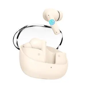 Wireless Earbuds MTW60 Bluetooth 5.3, 34H Playtime HiFi Ear Buds with Noise Cancelling Mic, 13mm Dynamic Driver, IPX4 Waterproof Sports Earphones, Type-C Charging Case Headphones - Cream Wireless Earbuds MTW60 Bluetooth 5.3, 34H Playtime HiFi Ear Buds with Noise Cancelling Mic, 13mm Dynamic Driver, IPX4 Waterproof Sports Earphones, Type-C Charging Case Headphones - Cream