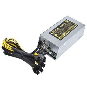 2000W 12V 166A ETH Mining Machine Power Supply 100-220V Input 10x6Pin 80% Efficiency Multi-GPU for BTC Antminer Bitcoin Mining Server 2000W 12V 166A ETH Mining Machine Power Supply 100-220V Input 10x6Pin 80% Efficiency Multi-GPU for BTC Antminer Bitcoin Mining Server