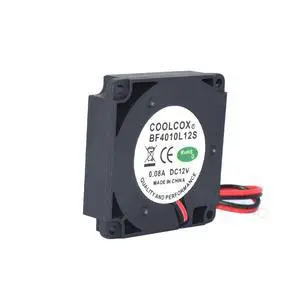 BF4010L12S 4CM New Blower Turbo Cooling Fan DC12V 0.08A 2Lines 3D Printer Cooler for J-Head Hotend Reprap BF4010L12S 4CM New Blower Turbo Cooling Fan DC12V 0.08A 2Lines 3D Printer Cooler for J-Head Hotend Reprap