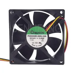 New 8CM Square Cooler PE80252B3-000U-G99 DC 24V 3.29W 80x80x25MM 3Lines Server Cooling Fan New 8CM Square Cooler PE80252B3-000U-G99 DC 24V 3.29W 80x80x25MM 3Lines Server Cooling Fan