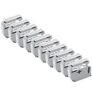 10 Pack 12mm Label Tape Compatible with MK231 MK631 MK131 PT70 PT80 Printer(10PK Black on White) 10 Pack 12mm Label Tape Compatible with MK231 MK631 MK131 PT70 PT80 Printer(10PK Black on White)