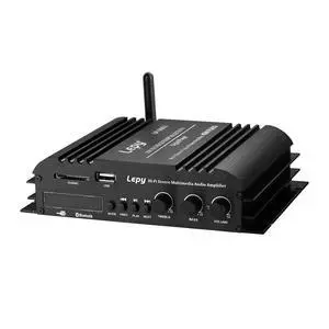 Lepy Hi-Fi Stereo Multimedia 4-Channel 180w (45W x 4) Bluetooth Power Amplifier Audio Amp Booster USB SD DVD CD FM MP3 for Car Vehicle Home Booster Remote Control & LED Display Screen Lepy Hi-Fi Stereo Multimedia 4-Channel 180w (45W x 4) Bluetooth Power Amplifier Audio Amp Booster USB SD DVD CD FM MP3 for Car Vehicle Home Booster Remote Control & LED Display Screen
