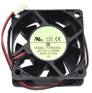 for F126025SL DC12V 0.12AMP 6025 60X60X25MM 6CM 2-Wire Square Cooling Fan for F126025SL DC12V 0.12AMP 6025 60X60X25MM 6CM 2-Wire Square Cooling Fan