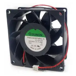 PMD2408PMB2-A DC 24V 7.2W 8038 80x80x38MM Two Lines Axial Cooling Fan PMD2408PMB2-A DC 24V 7.2W 8038 80x80x38MM Two Lines Axial Cooling Fan