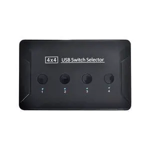 KVM USB 2.0 Switch Selector 4 Port PCs Sharing 4 Devices for Keyboard Mouse Scanner Printer KVM USB 2.0 Switch Selector 4 Port PCs Sharing 4 Devices for Keyboard Mouse Scanner Printer