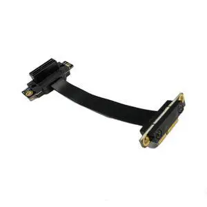 PCIe 3.0 x1 Riser Extension Cable 90 Degree Reverse PCIe x1 to x1 Adapter with Gold-Plated Connector, Flexible PE Cable for GPU, Sound Card, Network Card (50cm) PCIe 3.0 x1 Riser Extension Cable 90 Degree Reverse PCIe x1 to x1 Adapter with Gold-Plated Connector, Flexible PE Cable for GPU, Sound Card, Network Card (50cm)