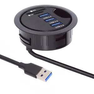 3 Port USB 3.0 Hub SD TF USB Splitter 60mm Desk Grommet Dock Station Micro-SD Card Reader for Desktop PC Desk(SD TF USB 3.0) 3 Port USB 3.0 Hub SD TF USB Splitter 60mm Desk Grommet Dock Station Micro-SD Card Reader for Desktop PC Desk(SD TF USB 3.0)