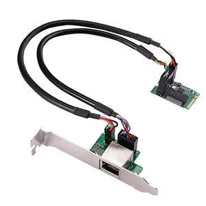 M.2 (Key A+E) to RJ45 Gigabit Ethernet Adapter 1000Mbps Wired Network Card, PCIe NGFF 2230 LAN Controller with Wake-on-LAN, Compatible with Windows/Linux/Mac OS M.2 (Key A+E) to RJ45 Gigabit Ethernet Adapter 1000Mbps Wired Network Card, PCIe NGFF 2230 LAN Controller with Wake-on-LAN, Compatible with Windows/Linux/Mac OS