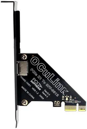 PCIe 4.0 Gen4 to Oculink SFF-8612 / SFF-8611 External Adapter Support SFF-8639 U.2 SSD, GPU Dock, eGPU, NVMe SSD (PCIe X1 to Oculink) PCIe 4.0 Gen4 to Oculink SFF-8612 / SFF-8611 External Adapter Support SFF-8639 U.2 SSD, GPU Dock, eGPU, NVMe SSD (PCIe X1 to Oculink)