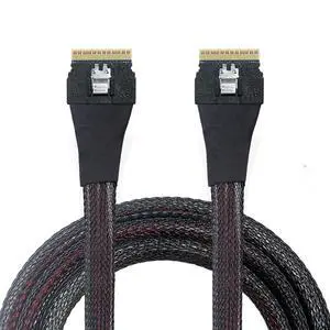 Slimline SAS 4.0 SFF-8654 8i 74pin Cable PCI-E Ultraport Extension 32AWG 24G High-Speed Server Interconnect (0.8M) Slimline SAS 4.0 SFF-8654 8i 74pin Cable PCI-E Ultraport Extension 32AWG 24G High-Speed Server Interconnect (0.8M)