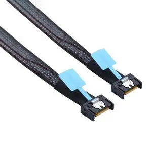 Gen5 PCIe MCIO Slimline SFF-8654 4i to MCIO 4i Cable 30G High-Speed Server Data Interconnect (0.5M) Gen5 PCIe MCIO Slimline SFF-8654 4i to MCIO 4i Cable 30G High-Speed Server Data Interconnect (0.5M)