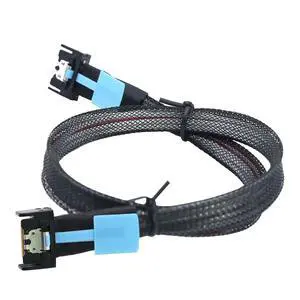 Gen5 PCIe MCIO Slimline SFF-8654 4i to MCIO 4i Cable 30G High-Speed Server Data Interconnect (1M) Gen5 PCIe MCIO Slimline SFF-8654 4i to MCIO 4i Cable 30G High-Speed Server Data Interconnect (1M)