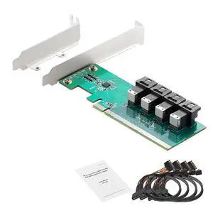 PCIe 3.0 x16 to 4-Port U.2 NVMe Expansion Card, SFF-8643/SFF-8639 Interface Splitter Adapter High-Speed 4X NVMe SSD RAID Card for Server,Data Center (with 0.5m 8643 to 8639 Cable*4) PCIe 3.0 x16 to 4-Port U.2 NVMe Expansion Card, SFF-8643/SFF-8639 Interface Splitter Adapter High-Speed 4X NVMe SSD RAID Card for Server,Data Center (with 0.5m 8643 to 8639 Cable*4)