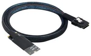 M.2 M-Key NVMe 2260 to Mini SAS SFF-8087 Server Cable Plug and Play 12Gbps High Speed 30AWG Data Cable for RAID Controller, HDD, SSD (0.5M/19.68in) M.2 M-Key NVMe 2260 to Mini SAS SFF-8087 Server Cable Plug and Play 12Gbps High Speed 30AWG Data Cable for RAID Controller, HDD, SSD (0.5M/19.68in)