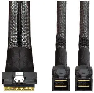 Mini SlimSAS SFF-8654 8i 4.0 to 4X SAS HD SFF-8643 Internal Server Cable,12Gbps High-Speed Data Cable Compatible with RAID Controller, Workstation, Storage Expansion (0.5M/19.68in) Mini SlimSAS SFF-8654 8i 4.0 to 4X SAS HD SFF-8643 Internal Server Cable,12Gbps High-Speed Data Cable Compatible with RAID Controller, Workstation, Storage Expansion (0.5M/19.68in)