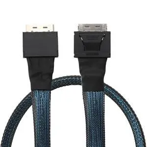 PCIe OCuLink SFF-8611 8i to SFF-8611 8i High Speed Server Data Cable 32AWG 24Gbps Internal Transmission Harness (0.5M/19.68in) PCIe OCuLink SFF-8611 8i to SFF-8611 8i High Speed Server Data Cable 32AWG 24Gbps Internal Transmission Harness (0.5M/19.68in)