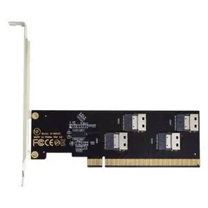 Slimline Four SFF-8654 4X 4 NVME to PCIE Express 3.0 4.0 Raid Card VROC Raid0 Hyper Adapter Slimline Four SFF-8654 4X 4 NVME to PCIE Express 3.0 4.0 Raid Card VROC Raid0 Hyper Adapter