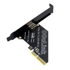 PCIe 4.0 X4 to Oculink Adapter,SFF-8611/8612 to PCI Express Expansion Card Adapter with 8cm/12cm Slot Bracket PCIe 4.0 X4 to Oculink Adapter,SFF-8611/8612 to PCI Express Expansion Card Adapter with 8cm/12cm Slot Bracket