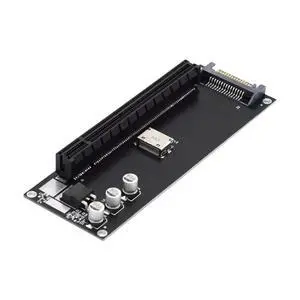 Oculink SFF-8612 SFF-8611 to PCIE PCI-Express 16x 4X Adapter with SATA Power Port for Mainboard Graphics Card Oculink SFF-8612 SFF-8611 to PCIE PCI-Express 16x 4X Adapter with SATA Power Port for Mainboard Graphics Card