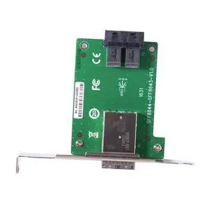 Dual Ports Mini SAS HD SFF-8644 to Internal SAS HD SFF-8643 PCBA Female Adapter with Low Profile Bracket Dual Ports Mini SAS HD SFF-8644 to Internal SAS HD SFF-8643 PCBA Female Adapter with Low Profile Bracket
