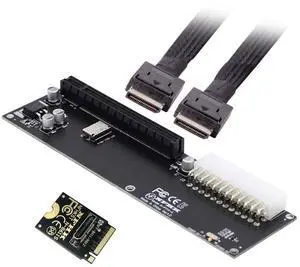 PCI-E 3.0 M.2 M-Key to Oculink SFF-8611 SFF-8612 Host Adapter for GPD Win Max2 External Graphics Card & SSD PCI-E 3.0 M.2 M-Key to Oculink SFF-8611 SFF-8612 Host Adapter for GPD Win Max2 External Graphics Card & SSD