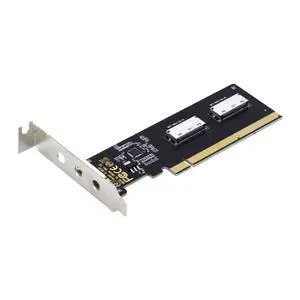 PCIE PCI-Express 16x to Dual Oculink SFF-8612 SFF-8611 8X VROC Adapter for Mainboard SSD Graphics Card PCIE PCI-Express 16x to Dual Oculink SFF-8612 SFF-8611 8X VROC Adapter for Mainboard SSD Graphics Card