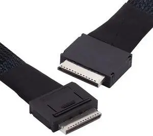50cm OCuLink PCIe PCI-Express SFF-8611 8X 8-Lane to OCuLink SFF-8611 8X SSD Data Active Cable 50cm OCuLink PCIe PCI-Express SFF-8611 8X 8-Lane to OCuLink SFF-8611 8X SSD Data Active Cable