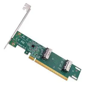 Dual MCIO 8i Mini Cool Edge IO SFF-TA-1016 VROC to PCIE5.0 PCI-Express 16x Virtual RAID Adapter for Mainboard SSD Graphics Card Dual MCIO 8i Mini Cool Edge IO SFF-TA-1016 VROC to PCIE5.0 PCI-Express 16x Virtual RAID Adapter for Mainboard SSD Graphics Card