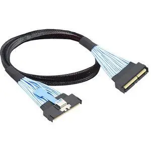 MCIO PCI-E 16x 124Pin PCI-E 5.0 Mini Cool Edge IO STR Male to MCIO 124Pin Male Extender Cable 50cm with Pull Tab MCIO PCI-E 16x 124Pin PCI-E 5.0 Mini Cool Edge IO STR Male to MCIO 124Pin Male Extender Cable 50cm with Pull Tab
