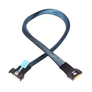 Mini Cool Edge IO MCIO PCI-E Slimline 8i 74Pin PCI-E 5.0 Male to 74Pin SFF-8654 SAS 4.0 Male Extender Cable 50cm Mini Cool Edge IO MCIO PCI-E Slimline 8i 74Pin PCI-E 5.0 Male to 74Pin SFF-8654 SAS 4.0 Male Extender Cable 50cm