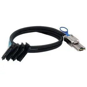 Mini SAS HD SFF-8088 26P to 4* SAS 8482 Server Cable 6Gbps High Speed 26P to 4 Ports Data Transfer Cord, 28AWG Copper Wire (2M) Mini SAS HD SFF-8088 26P to 4* SAS 8482 Server Cable 6Gbps High Speed 26P to 4 Ports Data Transfer Cord, 28AWG Copper Wire (2M)