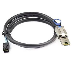 Mini SAS HD SFF-8088 to SFF-8643 Internal External Server Cable 6Gbps High Speed 28AWG Data Cable, Black Flat Connector (2m) Mini SAS HD SFF-8088 to SFF-8643 Internal External Server Cable 6Gbps High Speed 28AWG Data Cable, Black Flat Connector (2m)